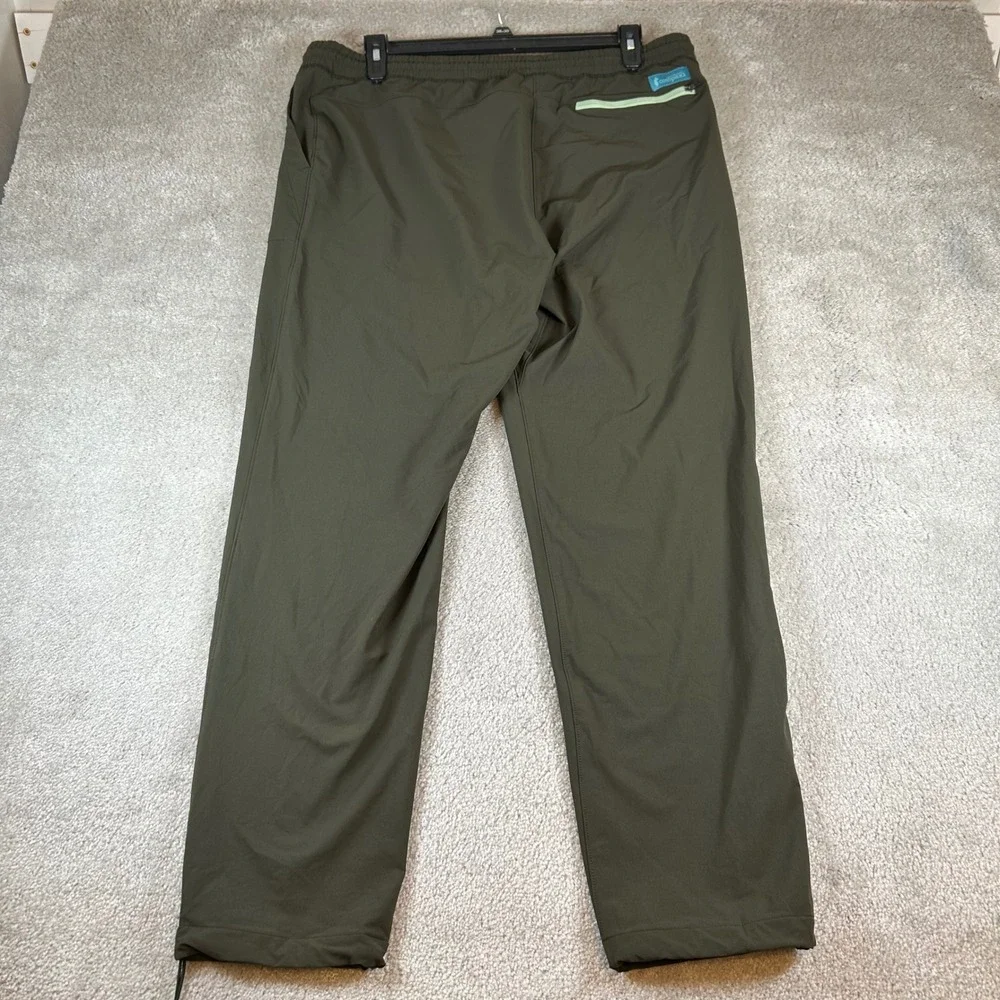 Cotopaxi Veza Adventure Pants Mens XL Olive Green Straight Leg Drawstring Hiking